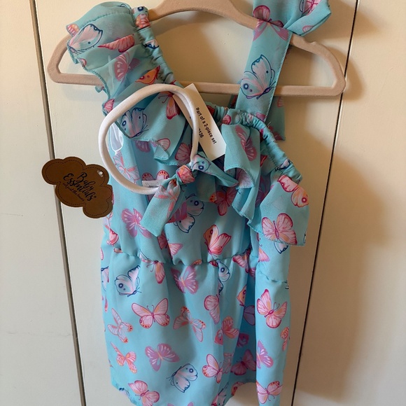Blue Butterfly Romper - Picture 2 of 3